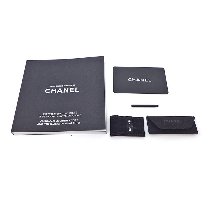 シャネル CHANEL 腕時計 プルミエール H2163 オクタゴナル ブラック文字盤 ダイヤモンドベゼル SS ブラック セラミック クオーツアナログ 【箱・保付き】 【中古】