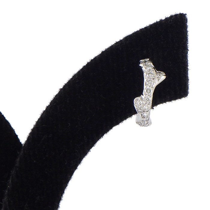 クリスチャンディオール Christian Dior イヤーカフ ボワ ドゥ ローズ JBDR95717_0000 パヴェ ダイヤモンド 0.15ct K18WG ※片方のみ 【中古】