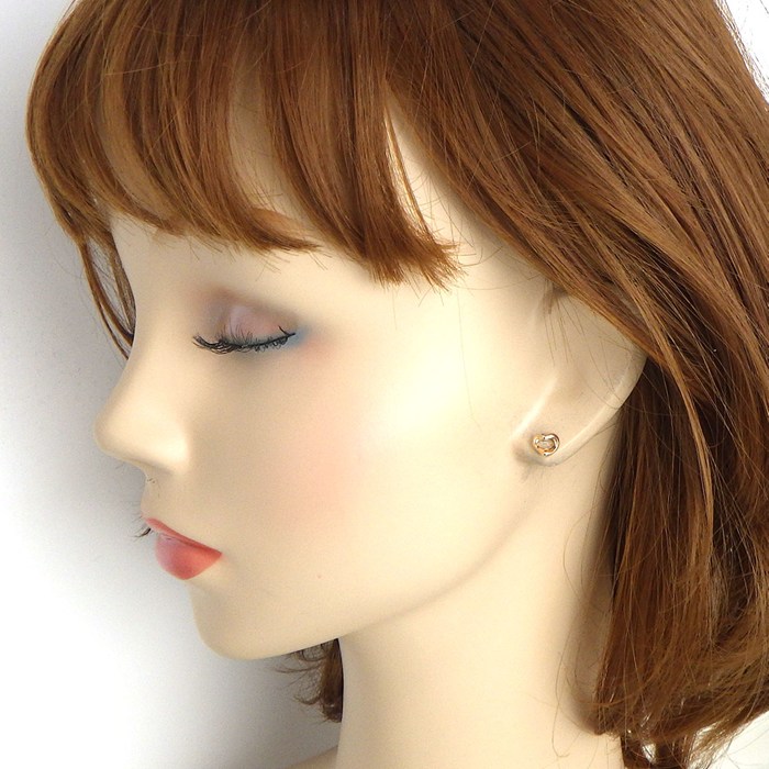  ティファニー Tiffany & Co. ピアス オープンハート ミニ 7mm幅モデル K18PG 【中古】