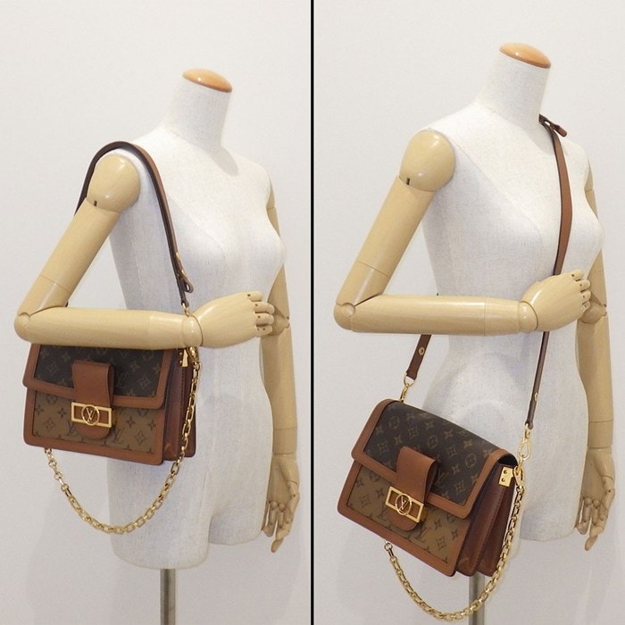 ルイ・ヴィトン LOUIS VUITTON ショルダーバッグ ドーフィーヌ MM M45958 モノグラム モノグラムリバース カウハイドレザー 【中古】