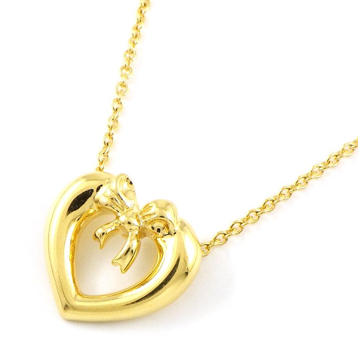 ティファニー Tiffany & Co.】ネックレス ハート リボン ボウモチーフ 