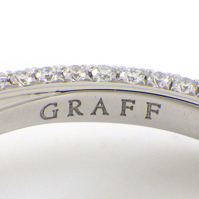 グラフ Graff GRAFF リング コンステレーション エンゲージメント バンド RGR320E 1ポイント エメラルドカット ダイヤモンド 0.50ct(G/VS1/EX) 84ポイント エタニティ パヴェ ラウンドカット ダイヤモンド K18WG 10.5号 【中古】
