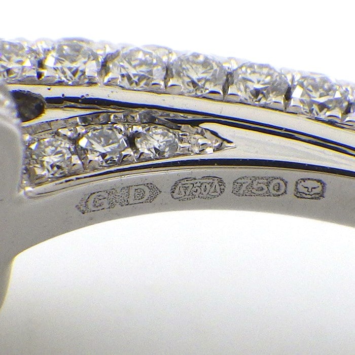 グラフ Graff GRAFF リング コンステレーション エンゲージメント バンド RGR320E 1ポイント エメラルドカット ダイヤモンド 0.50ct(G/VS1/EX) 84ポイント エタニティ パヴェ ラウンドカット ダイヤモンド K18WG 10.5号 【中古】