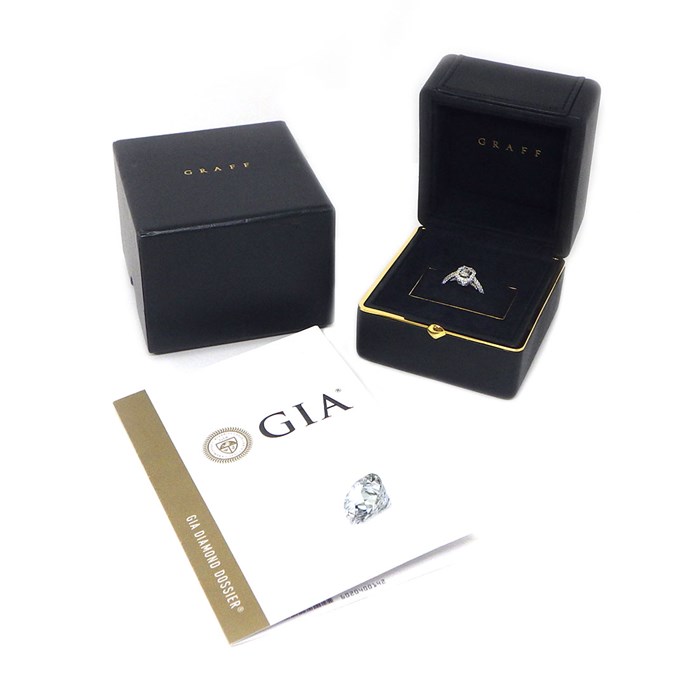 グラフ Graff GRAFF リング コンステレーション エンゲージメント バンド RGR320E 1ポイント エメラルドカット ダイヤモンド 0.50ct(G/VS1/EX) 84ポイント エタニティ パヴェ ラウンドカット ダイヤモンド K18WG 10.5号 【中古】