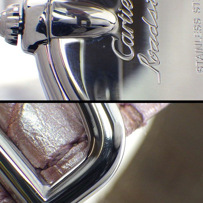 カルティエ Cartier 腕時計 ロードスター SM W6206006 2008年 クリスマス限定モデル ホワイトシェル文字盤 ピンク ローマンインデックス アリゲーターレザーベルト SS クオーツアナログ 【中古】