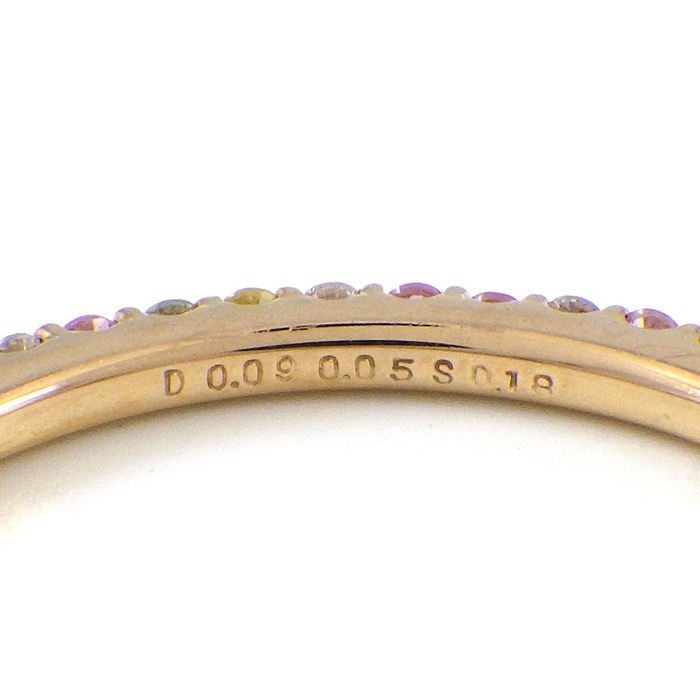 ポンテヴェキオ Ponte Vecchio リング エテルノ・ファミリー カリーナ グラニータ GL0009R061GDPG マルチカラー サファイア 0.18ct ダイヤモンド 0.09ct グリーンダイヤモンド 0.05ct K18PG 13号 【中古】