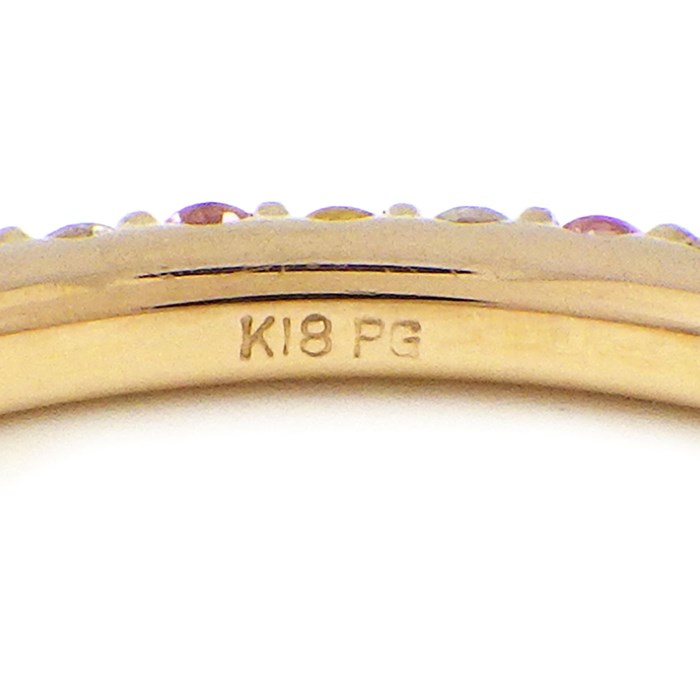 ポンテヴェキオ Ponte Vecchio リング エテルノ・ファミリー カリーナ グラニータ GL0009R061GDPG マルチカラー サファイア 0.18ct ダイヤモンド 0.09ct グリーンダイヤモンド 0.05ct K18PG 13号 【中古】