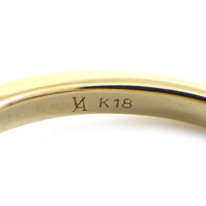 ヴァンドーム VENDOME リング フラワー モチーフ ダイヤモンド K18YG 9号 【中古】