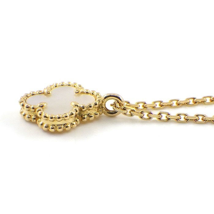 ヴァンクリーフ＆アーペル Van Cleef & Arpels ネックレス スウィート アルハンブラ VCARF69100 ホワイト シェル K18YG 【中古】