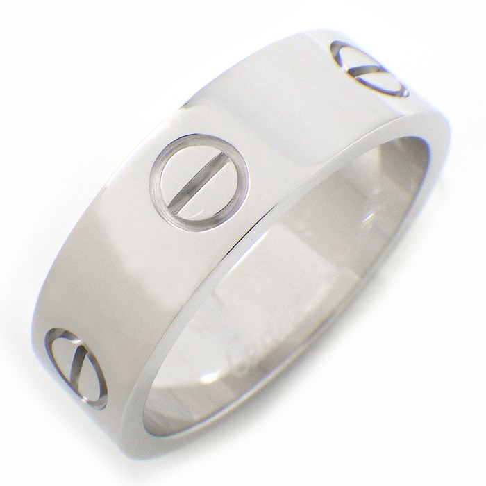 カルティエ Cartier リング ラブ クラシックモデル MM B4084757 K18WG 16.5号 / #57 【中古】