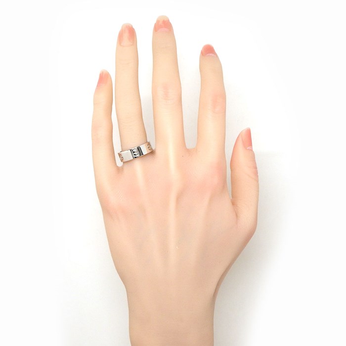 カルティエ Cartier リング ラブ クラシックモデル MM B4084757 K18WG 16.5号 / #57 【中古】