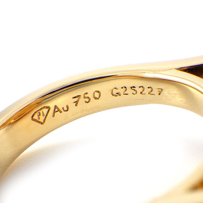 ピアジェ PIAGET リング ライムライト カクテル G34LP300 ウィスキー・オンザロック 1ポイント クッションカット シトリン 27ct 2ポイント クォーツ 計1.9ct 10ポイント ダイヤモンド 計0.74ct K18YG 13号 / #53【中古】