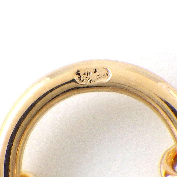 エルメス HERMES ネックレス ガンバード H ロゴ Yシェイプ ダイヤモンド 0.11ct K18PG 【中古】