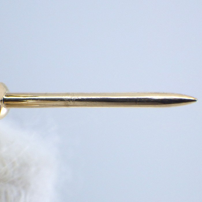ミキモト MIKIMOTO ピンブローチ チェリー リーフ モチーフ パール 5.6/7.4mm珠 K18YG 【中古】