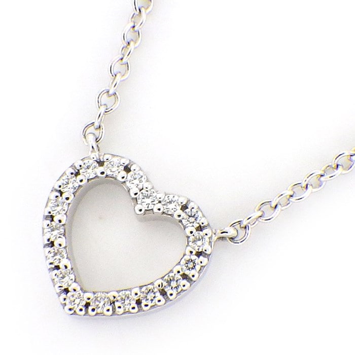 【ティファニー Tiffany & Co.】ネックレス メトロ ハート パヴェ ダイヤモンド K18WG -ジェイビーワークス 公式オンラインショップ