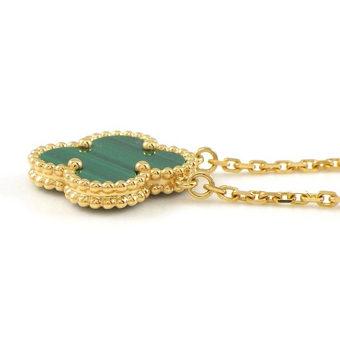 ヴァンクリーフ＆アーペル Van Cleef & Arpels ネックレス ヴィンテージ アルハンブラ VCARO9VA00 マラカイト K18YG 【中古】