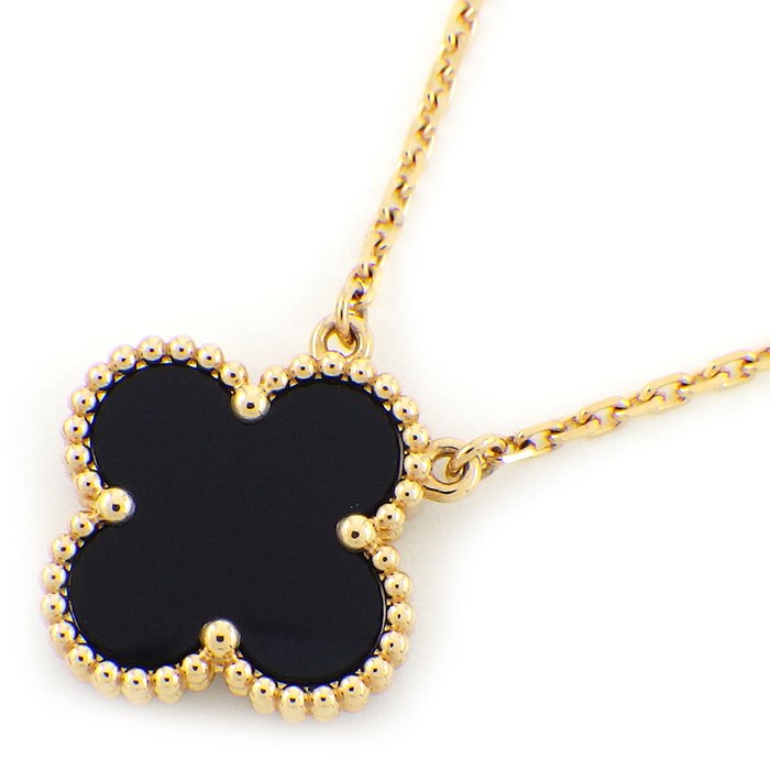 ヴァンクリーフ＆アーペル Van Cleef & Arpels ネックレス ヴィンテージアルハンブラ VCARA45800 オニキス K18YG 【箱・保付き】 【中古】