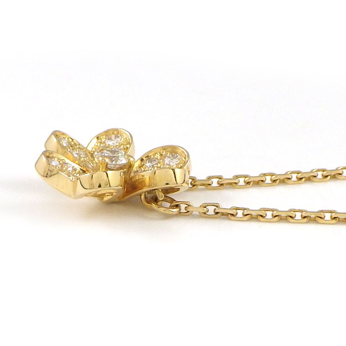 ヴァンクリーフ＆アーペル Van Cleef & Arpels ネックレス フリヴォル ミニモデル VCARP24000 パヴェ ダイヤモンド K18YG 【中古】