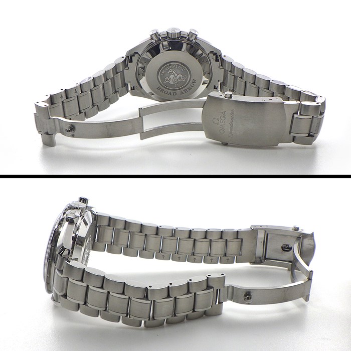 オメガ OMEGA 腕時計 スピードマスター ブロードアロー 3551.50.00 デイト クロノグラフ タキメーター スモールセコンド クロノメーター ブラック文字盤 SS 自動巻き 【箱・保付き】 【中古】
