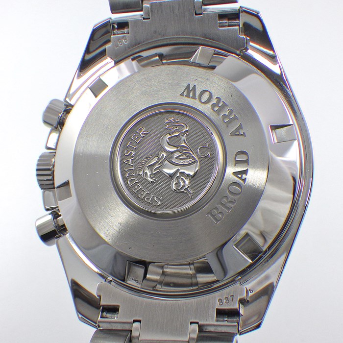 オメガ OMEGA 腕時計 スピードマスター ブロードアロー 3551.50.00 デイト クロノグラフ タキメーター スモールセコンド クロノメーター ブラック文字盤 SS 自動巻き 【箱・保付き】 【中古】