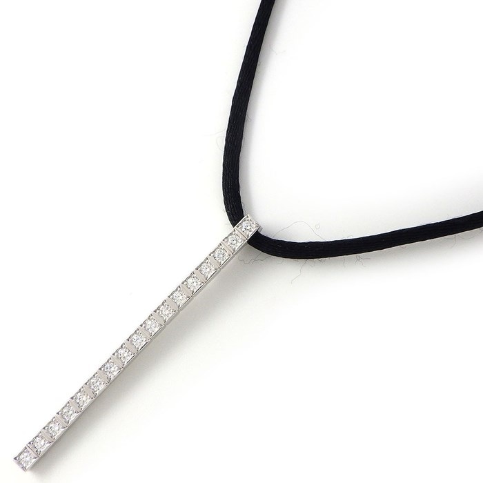 カルティエ Cartier ネックレス ラニエール ロゴ バー ダイヤモンド  