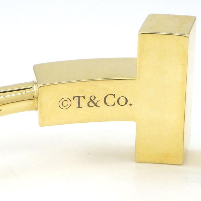 ティファニー Tiffany & Co. バングル Tワイド ワイヤー 66964388 ターコイズ トルコ石 K18YG 【中古】