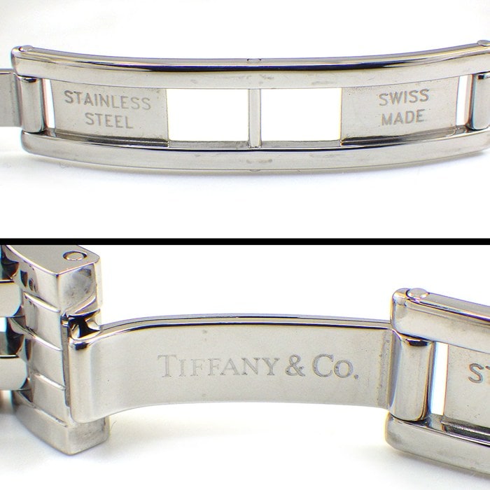 ティファニー Tiffany & Co. 腕時計 クラシック ラウンド ホワイト文字盤 ローマンインデックス デイト SS クオーツアナログ 【中古】