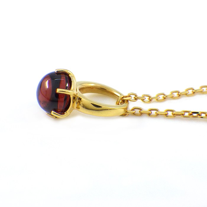 タサキ 田崎真珠 TASAKI ネックレス ベビーリング リングモチーフ ガーネット K18YG 【中古】
