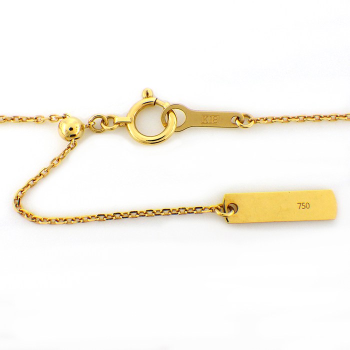 タサキ 田崎真珠 TASAKI ネックレス ベビーリング リングモチーフ ガーネット K18YG 【中古】