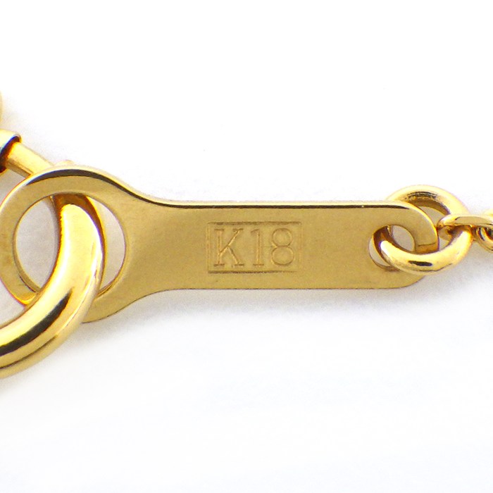 タサキ 田崎真珠 TASAKI ネックレス ベビーリング リングモチーフ ガーネット K18YG 【中古】