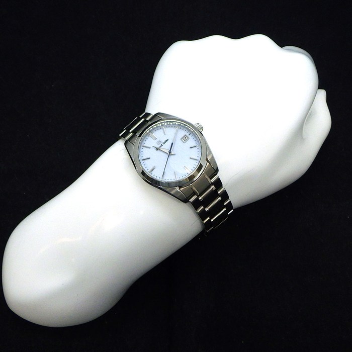 グランドセイコー Grand Seiko 腕時計 ヘリテージコレクション SBGX357/9F62-0AR0 デイト 雪白パターン ライトブルー文字盤 チタン クオーツアナログ 【箱・保付き】 【中古】