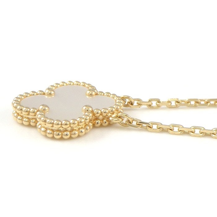 ヴァンクリーフ&アーペル Van Cleef & Arpels ネックレス ヴィンテージアルハンブラ VCARA45900 ホワイト シェル K18YG 【箱・保付き】 【中古】