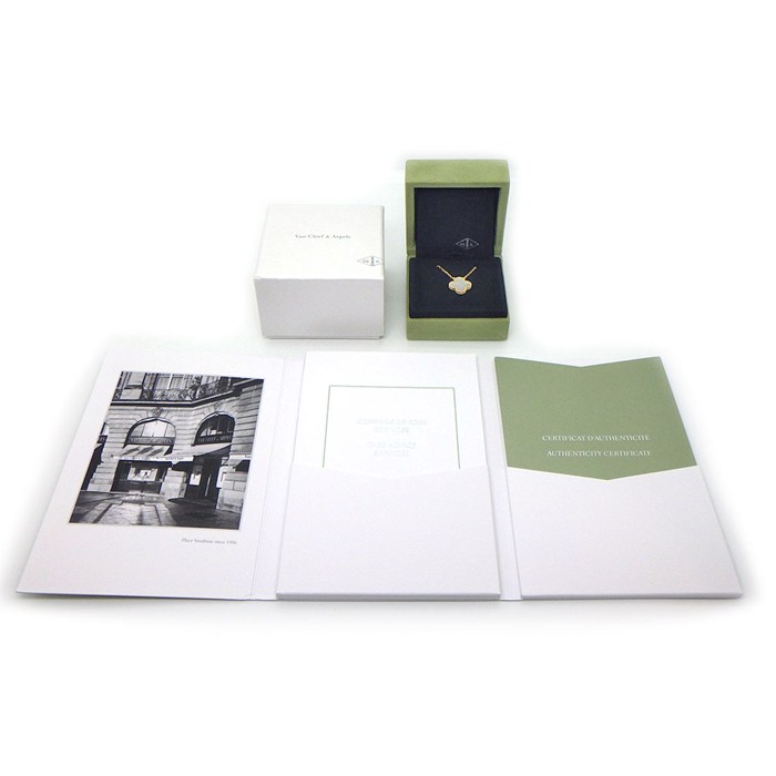 ヴァンクリーフ&アーペル Van Cleef & Arpels ネックレス ヴィンテージアルハンブラ VCARA45900 ホワイト シェル K18YG 【箱・保付き】 【中古】
