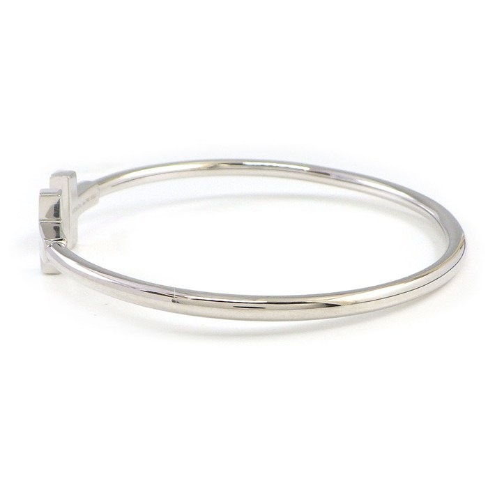 ティファニー Tiffany & Co. バングル Tワイヤー ミディアム 60010733 K18WG / #M 【中古】