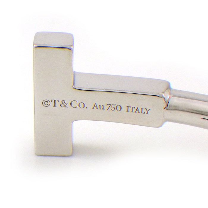 ティファニー Tiffany & Co. バングル Tワイヤー ミディアム 60010733 K18WG / #M 【中古】