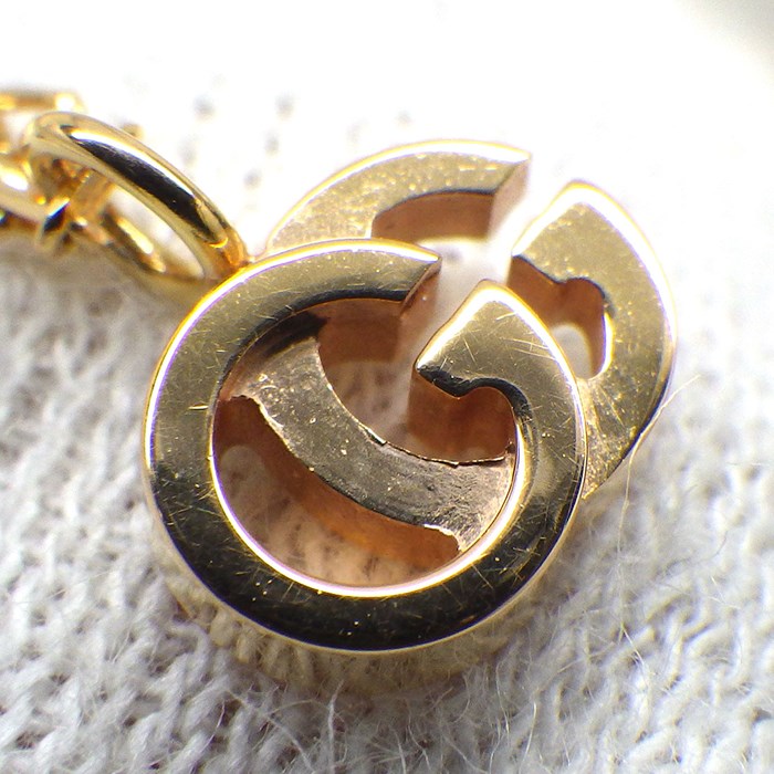 グッチ GUCCI ネックレス GG ランニング 687118 J8500 5702 ロゴ K18PG 【中古】