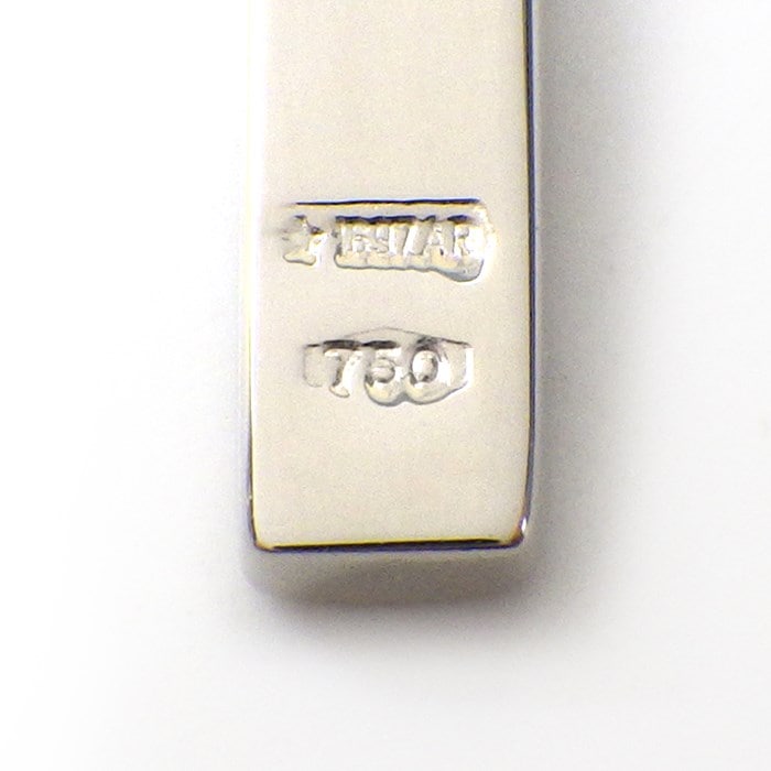  グッチ GUCCI ネックレス ラリエット ラリアット ロゴ プレート ベネチアン チェーン K18WG 【中古】