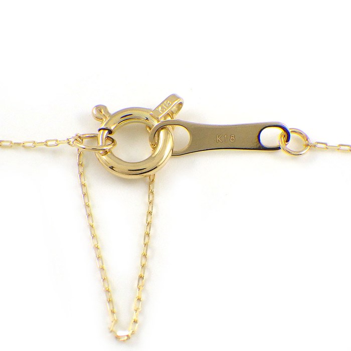 【ダイヤモンド】 ネックレス ホースシュー パヴェ ダイヤモンド 計0.086ct K18YG