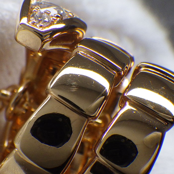 ブルガリ BVLGARI ネックレス セルペンティ ヴァイパー 357794 スネーク ダイヤモンド 計0.13ct K18PG 【中古】