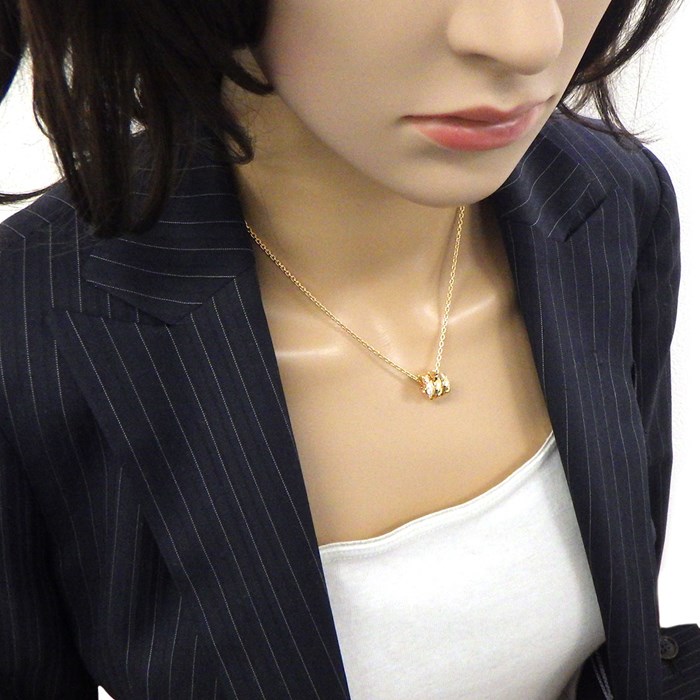 ブルガリ BVLGARI ネックレス セルペンティ ヴァイパー 357794 スネーク ダイヤモンド 計0.13ct K18PG 【中古】