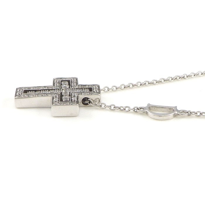 ダミアーニ DAMIANI ネックレス ベルエポック XXS クロス ダイヤモンド K18WG 【中古】