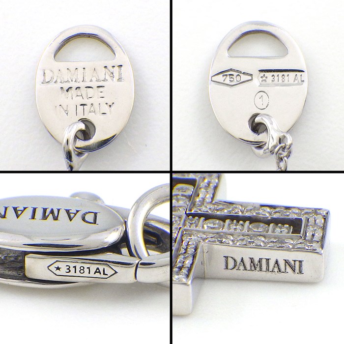 ダミアーニ DAMIANI ネックレス ベルエポック XXS クロス ダイヤモンド K18WG 【中古】
