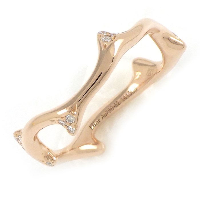 クリスチャンディオール Christian Dior リング ボワ ド ゥ ローズ JBDR95010_0000 ダイヤモンド 計0.11ct K18PG 11号 / #52 【箱・保付き】 【中古】