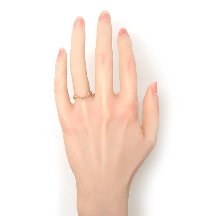 クリスチャンディオール Christian Dior リング ボワ ド ゥ ローズ JBDR95010_0000 ダイヤモンド 計0.11ct K18PG 11号 / #52 【箱・保付き】 【中古】