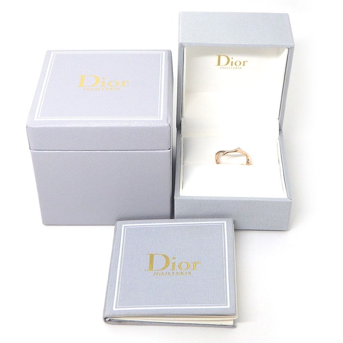 クリスチャンディオール Christian Dior リング ボワ ド ゥ ローズ JBDR95010_0000 ダイヤモンド 計0.11ct K18PG 11号 / #52 【箱・保付き】 【中古】