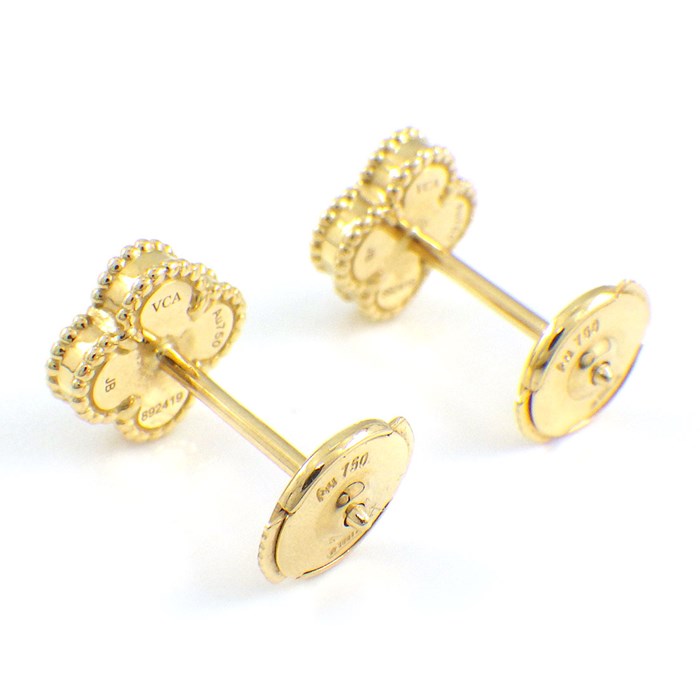 ヴァンクリーフ＆アーペル Van Cleef & Arpels ピアス スウィート アルハンブラ VCARA44800 ホワイト シェル K18YG 【箱・保付き】 【中古】