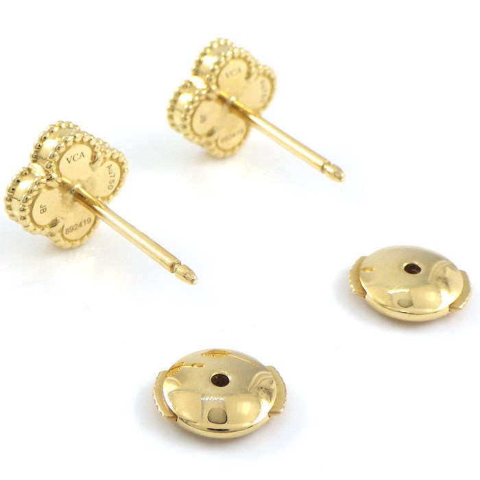 ヴァンクリーフ＆アーペル Van Cleef & Arpels ピアス スウィート アルハンブラ VCARA44800 ホワイト シェル K18YG 【箱・保付き】 【中古】