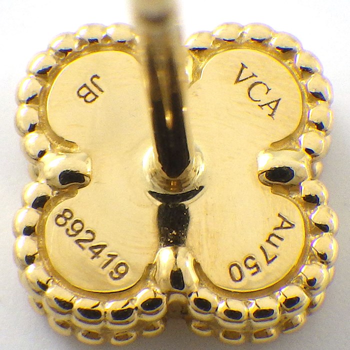 ヴァンクリーフ＆アーペル Van Cleef & Arpels ピアス スウィート アルハンブラ VCARA44800 ホワイト シェル K18YG 【箱・保付き】 【中古】