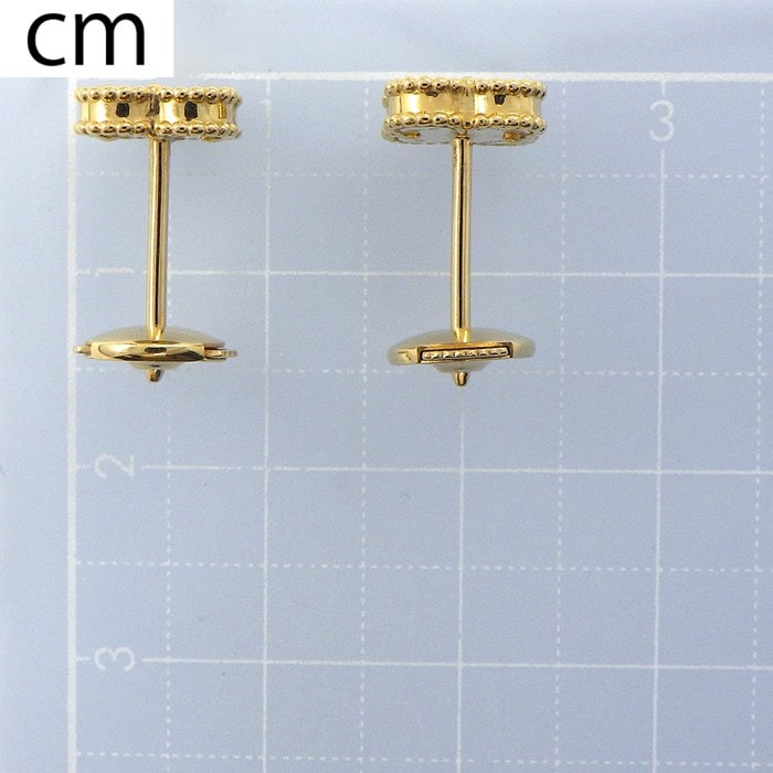 ヴァンクリーフ＆アーペル Van Cleef & Arpels ピアス スウィート アルハンブラ VCARA44800 ホワイト シェル K18YG 【箱・保付き】 【中古】