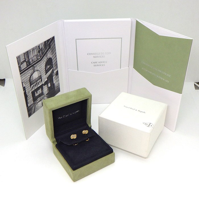 ヴァンクリーフ＆アーペル Van Cleef & Arpels ピアス スウィート アルハンブラ VCARA44800 ホワイト シェル K18YG 【箱・保付き】 【中古】